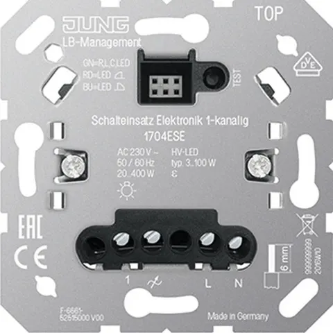 Jung Elektronische Schakelaar (Compleet) - 1704ESE - E2WCG – afbeelding 1