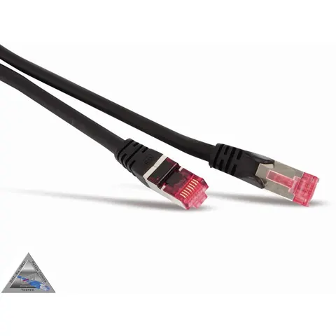 Patchkabel cat6A S/FTP PIMF Halogenfrei schwarz 5m – afbeelding 1