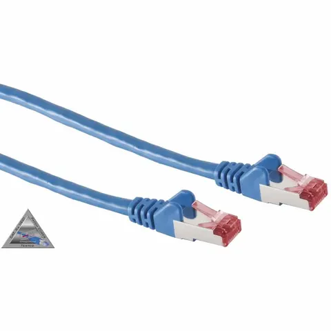 Patchkabel cat6A S/FTP PIMF Halogenfrei blau 15m – afbeelding 1