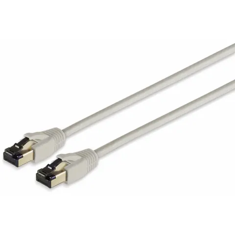 Patchkabel cat 8.1 F/FTP PIMF LSZH grau 0,5m – afbeelding 1
