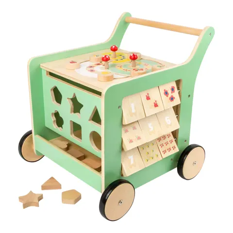 Small Foot - Houten Baby Walker Loopwagen Activiteitencentrum – afbeelding 1