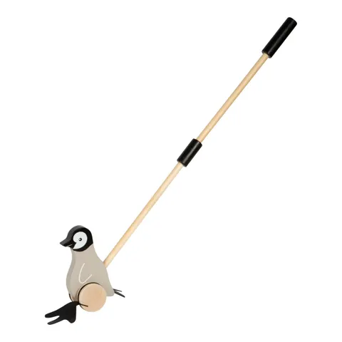 Small Foot - Houten Duwfiguur Penguin – afbeelding 1