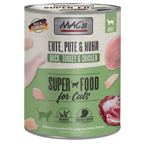 MAC's Cat 6 x 800 g - Pato, pavo y pollo – imagen 1