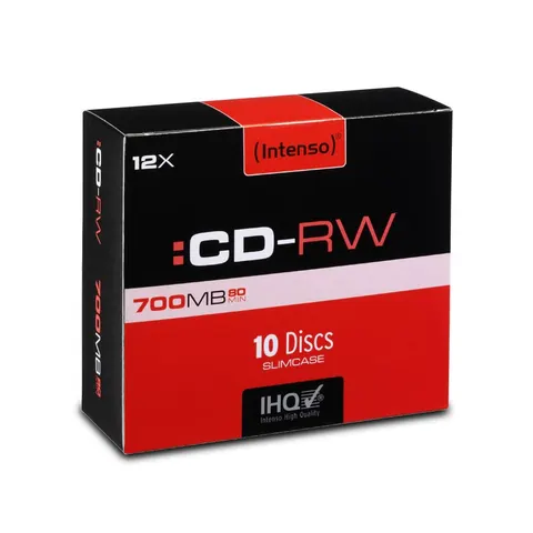 CD-RW Intenso 700MB 10pcs SlimCase 12x – afbeelding 1
