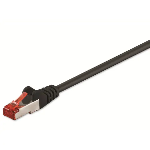 Goobay 3m CAT 6 Patchkabel, S/FTP (PiMF), schwarz – Bild 1