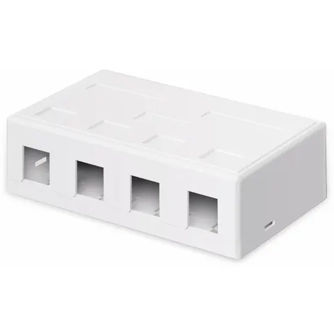 GOOBAY 79376 - Keystone empty housing 4 port, white – image 1