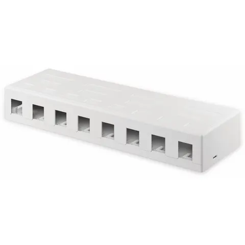 GOOBAY 79426 - Keystone empty housing 8 port, white – image 1