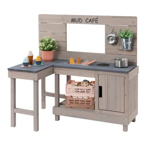 Muddy Buddy® Matschküche Coffee Corner – grau – Bild 1