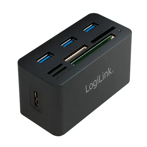 LOGILINK USB 3.0 Cardreader CR0042, 3x USB-A – Bild 1