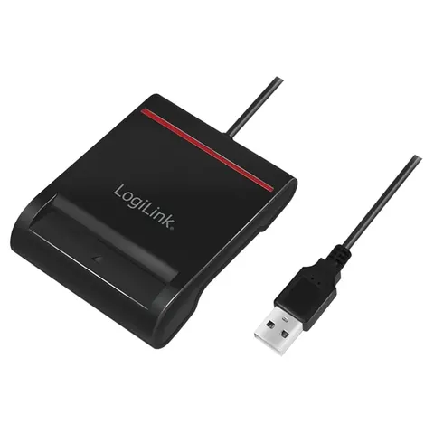 LogiLink USB 2.0 Smart-ID-Kartenleser, schwarz – Bild 1