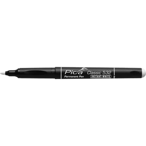 Pica Classic 532/52 Permanent Pen - 1-2mm - Wit – afbeelding 1
