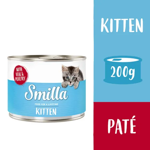 Smilla Kitten 6 x 200 g - Aves e vitela – imagen 1