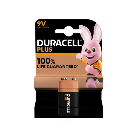 Duracell 9v Plus Power 100% Batteries – image 1