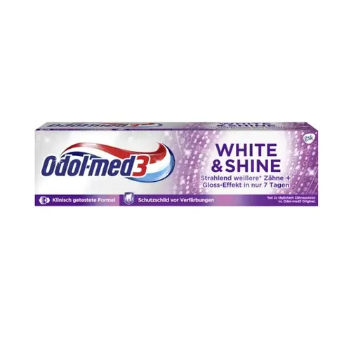 Odol-med3® WHITE & SHINE Zahnpasta 75 ml – Bild 1