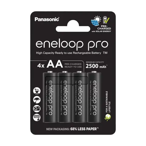 Panasonic Batterie eneloop pro AA-Mignon 2500mAh, pack de 4 – image 1