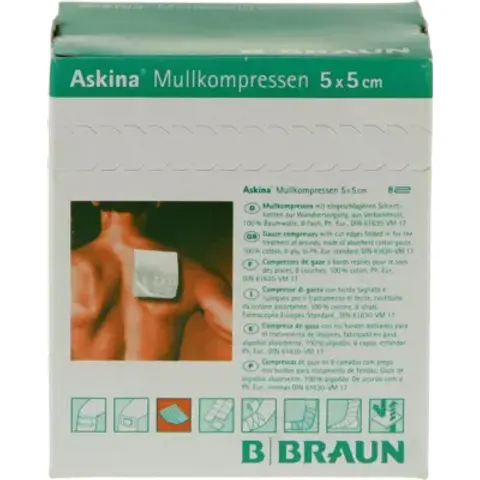 Askina Mullkompressen 5x5 cm steril – Bild 1