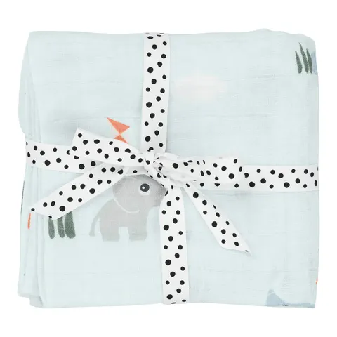 Done By Deer Playground Multidoek - 2-Pack - Blue – afbeelding 1