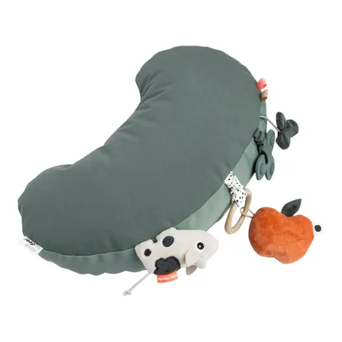 Done by Deer Tummy Time Activiteitenkussen Tiny Farm Green – afbeelding 1