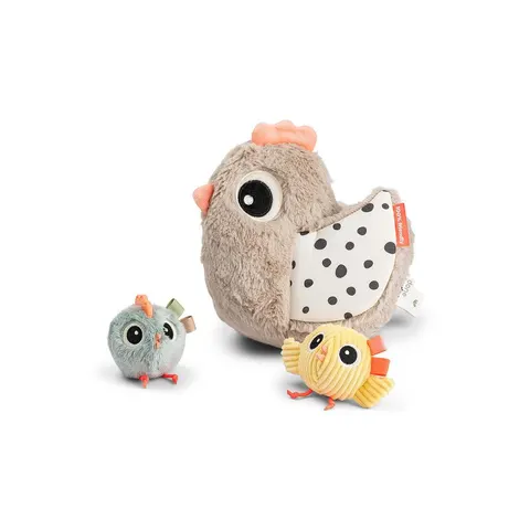 Done by Deer Hide&Seek Activity Toy - Clucky - Sand – afbeelding 1