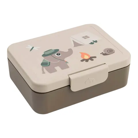 Done By Deer Lunchbox Met Verdeler - Tiny Trails - Sand – afbeelding 1