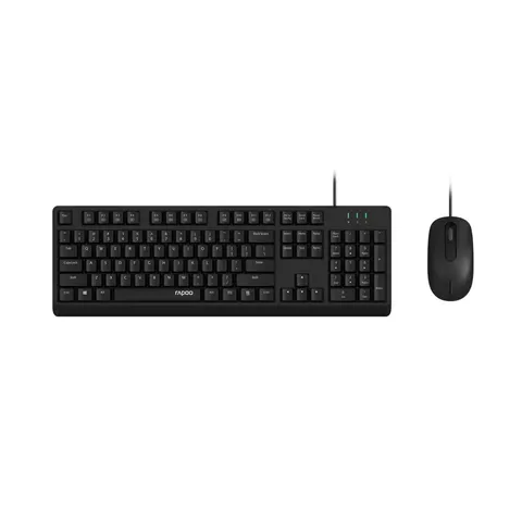 Rapoo NX1500 Desktop-Set, Kabelgebunden Schwarz – Bild 1