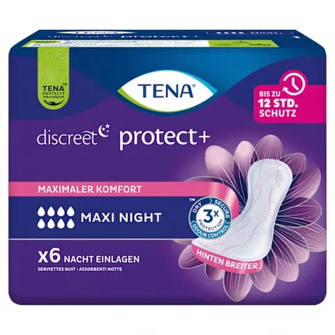 TENA Slipeinlagen discreet protect+ MAXI NIGHT – Bild 1