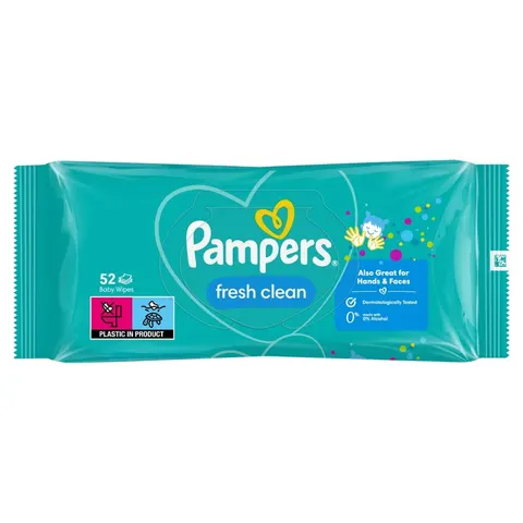 Pampers Fresh Clean Wet Wipes - 52 pcs – image 1