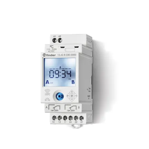 FINDER FIN 12.62.8 - Type 12.62 - Digital timer clock, 2 channel – image 1