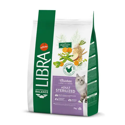 Libra Cat Adult Sterilized com frango - 3 kg – imagen 1