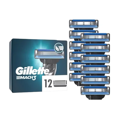 Gillette Mach3 navul scheermesjes 12 stuks – afbeelding 1