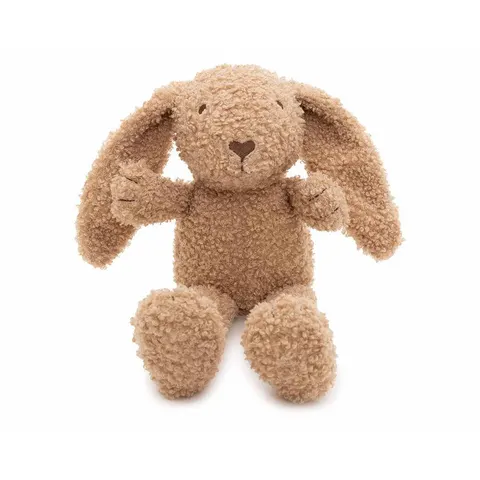 JOLLEIN Kuscheltier Hase Bouclé biscuit - mit Name – Bild 1