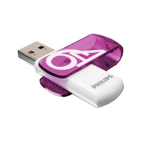 USB-stick 2.0 Philips vivid edition magic purple 64GB – afbeelding 1