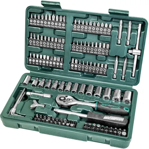 BRÜDER MANNESMANN Steckschlüssel- & Bitsatz, 130 teilig – Bild 1