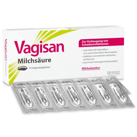 Vagisan Milchsäure Vaginalzäpfchen – Bild 1