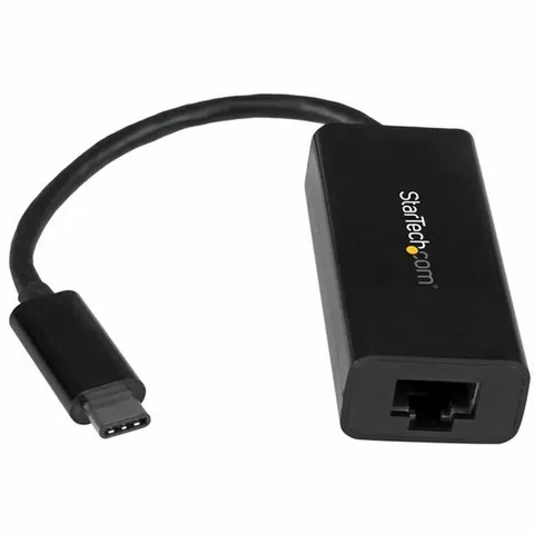 StarTech.com USB-C to Gigabit Ethernet Adapter Black Thunderbolt 3 / 4 Compatible Windows & Mac RJ45 LAN Network Converter – image 1
