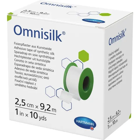 Omnisilk Fixierpflaster Kunstseide 2,5 cmx9,2 m – Bild 1
