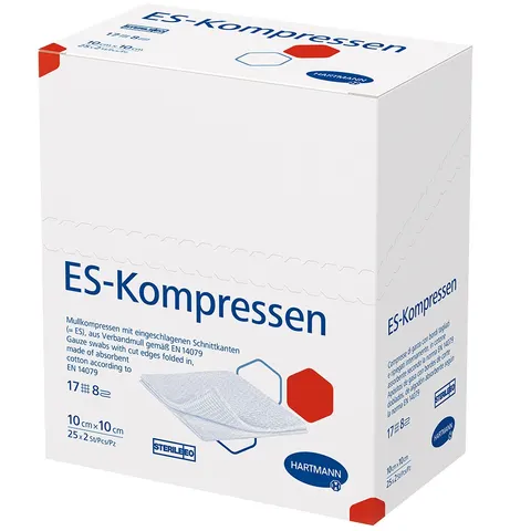 Es-kompressen steril 10x10 cm 8fach – 301855 – Bild 1