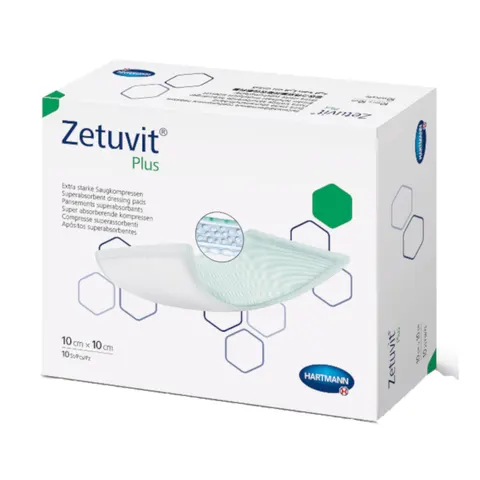 Zetuvit Plus Dressing Pads 10cm x 10cm x 10 – image 1