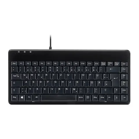 Perixx PERIBOARD-409 U, DE, Mini USB-Tastatur, schwarz – Bild 1