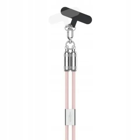 ANSMANN Smartphone Lanyard Kabel, USB-C - USB-C, rose – Bild 1