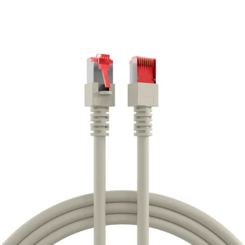 RJ45 Patchkabel Cat.6 S/FTP LSZH, grau 1m – Bild 1
