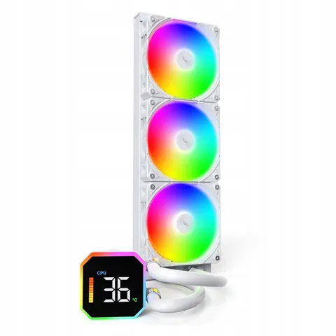 Montech Water Cooler CPU HyperFlow Digital 360mm Blanco – imagen 1