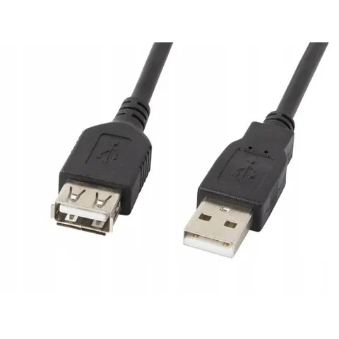 Kabel Lanberg Usb 5.0m czarny – zdjęcie 1