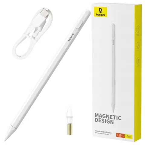 Baseus - Smooth - Writing - 2 - stylus - met - LED-indicator - wit – afbeelding 1