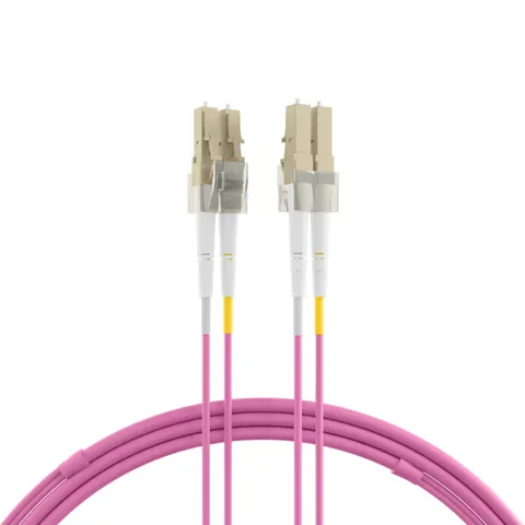 Duplex Patchkabel LC-LC OM4, 5m LSZH 2mm erikaviolett – Bild 1