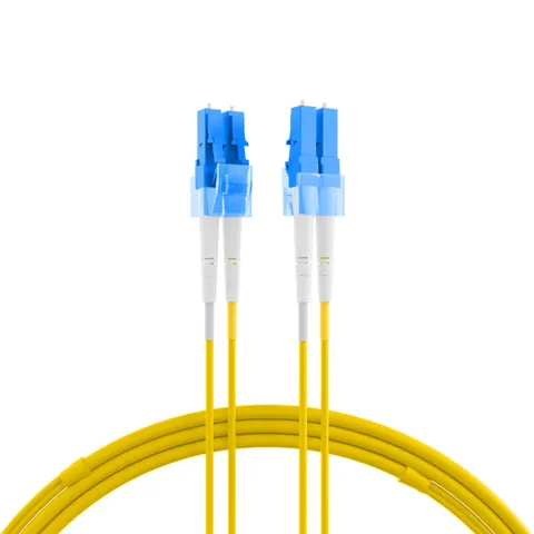 Duplex Patchkabel LC-LC OS2 G652D, 0,5m LSZH 2mm gelb – Bild 1
