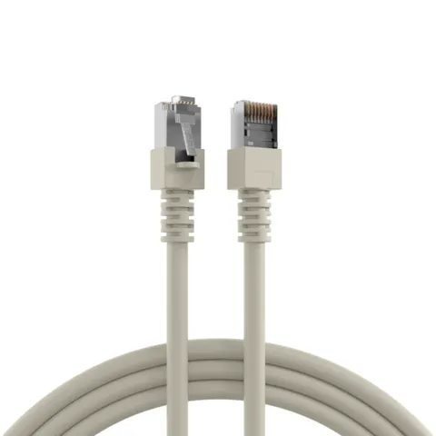 RJ45 Patchkabel Cat.5e SF/UTP PVC, CCA grau 10m – Bild 1