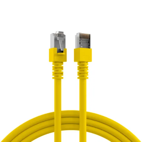 RJ45 Patchkabel Cat.5e SF/UTP PVC, CCA gelb 10m – Bild 1