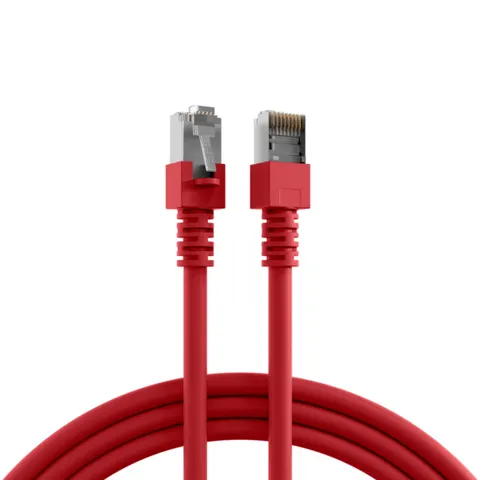 RJ45 Patchkabel Cat.5e SF/UTP PVC, CCA rot 2m – Bild 1