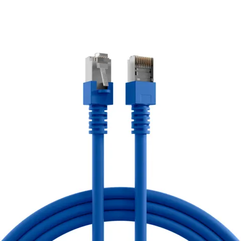 RJ45 Patchkabel Cat.5e SF/UTP PVC, CCA blau 10m – Bild 1